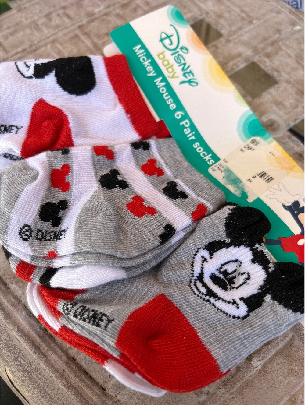Disney Baby Mickey Mouse 6 Pair Socks Set